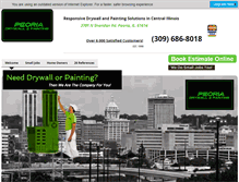 Tablet Screenshot of peoriadrywallandpainting.com